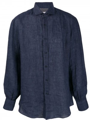 Рубашка с длинными рукавами Brunello Cucinelli. Цвет: синий