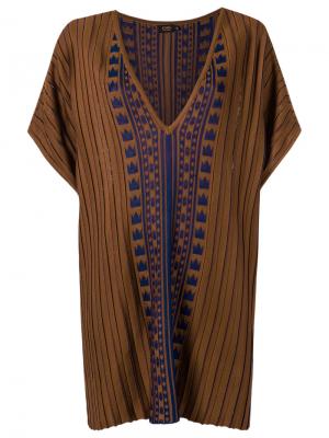 Pattern knit blouse Gig. Цвет: коричневый