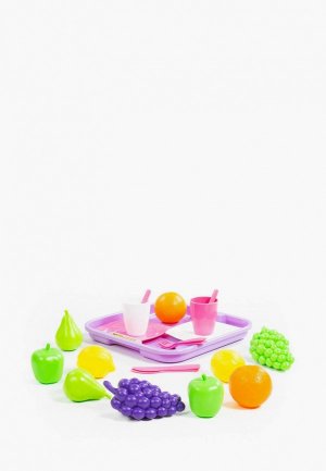 Набор игровой Palau Toys продукты №2 с посудкой и подносом. Цвет: разноцветный