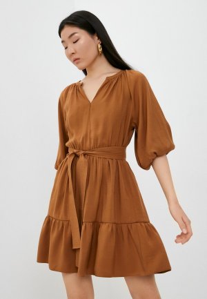 Платье Villagi. Цвет: коричневый