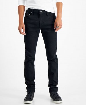 Мужские эко-черные потертые джинсы скинни GUESS