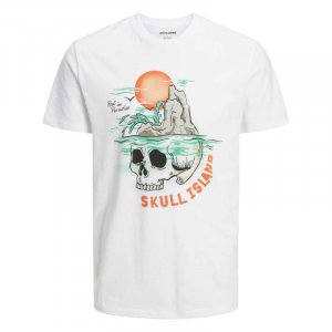 Мужская хлопковая футболка с короткими рукавами Skull Island JACK & JONES