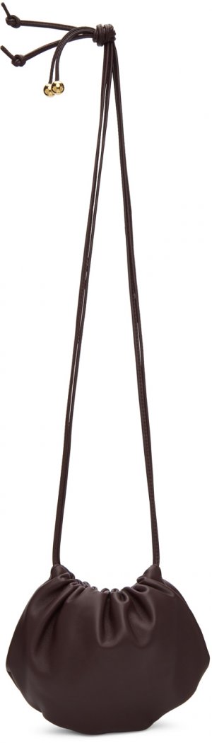 Бордовая мини-сумка для лампочек Bottega Veneta