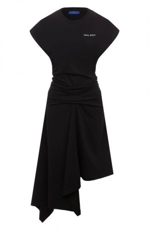 Хлопковое платье Nina Ricci. Цвет: чёрный