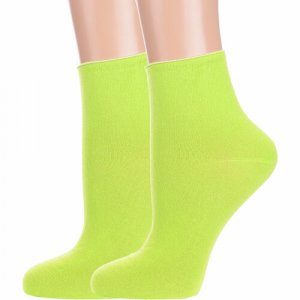 Носки , 2 пары, размер 25, зеленый ХОХ. Цвет: зеленый/салатовый