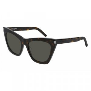 Солнцезащитные очки SL214KATE 006, черный Saint Laurent. Цвет: черный