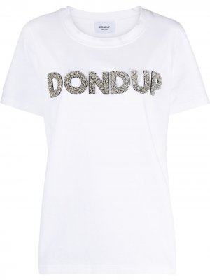 Футболка с пайетками DONDUP. Цвет: белый