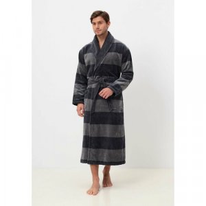 Халат , длинный рукав, карманы, банный халат, размер XL, серый Luisa Moretti. Цвет: серый