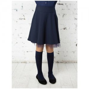 Школьная юбка , размер 32 (128-134), синий 80 Lvl. Цвет: синий