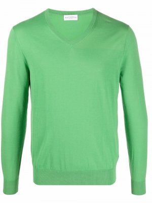 V-neck cotton jumper Ballantyne. Цвет: зеленый