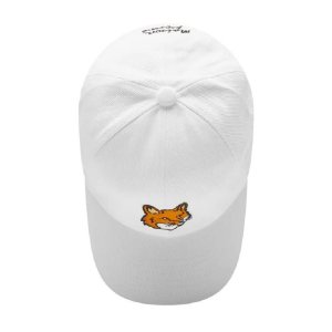 Кепка Maison Kitsune Large Fox Head Patch, белый Kitsuné