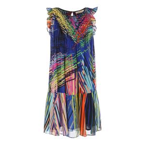 Платье расклешённое с графичным рисунком RENE DERHY. Цвет: темно-синий/рисунок