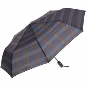 Мини-зонт , серый, коричневый Ultramarine. Цвет: коричневый/серый
