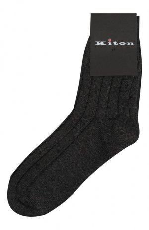 Кашемировые носки Kiton. Цвет: серый