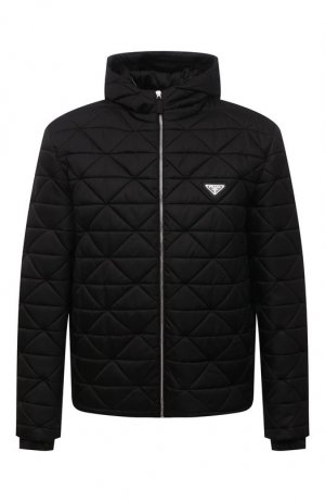 Утепленная куртка Prada. Цвет: чёрный