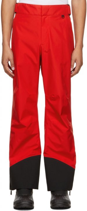 Красные штаны для сноуборда Moncler Grenoble