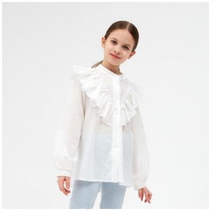 Рубашка для девочки MINAKU: Cotton collection, цвет чёрный, рост 104 см 6534991 Minaku. Цвет: черный