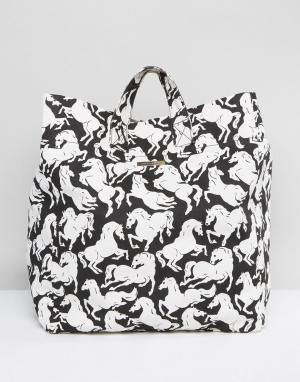 Пляжная сумка с конями Stella McCartney Lingerie. Цвет: мульти