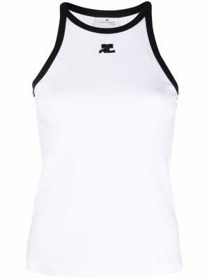 Embroidered-logo tank top Courrèges. Цвет: белый