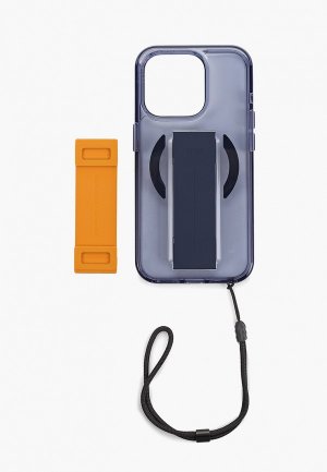 Чехол для iPhone Uniq 15 Pro, Heldro Mag с MagSafe, ремешком на руку. Цвет: синий