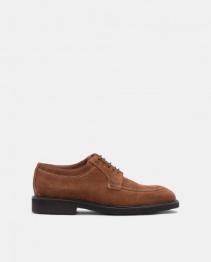 Мужские коричневые кожаные туфли на шнуровке , коричневый Lottusse