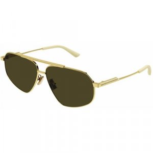 Солнцезащитные очки , золотой Bottega Veneta. Цвет: черный