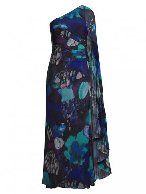Шифоновое платье Abby с цветочным принтом , синий Ungaro