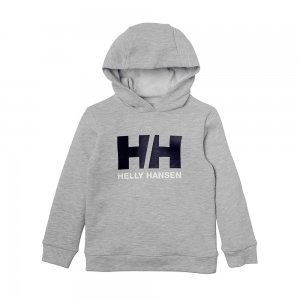 Детская толстовка Logo Hoodie Helly Hansen. Цвет: серый