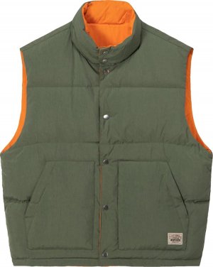 Жилет Reverse Down Workgear Vest 'Olive', разноцветный Stussy
