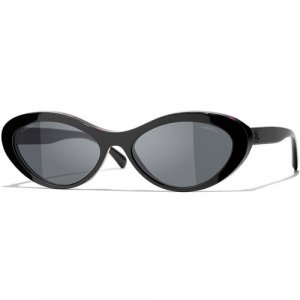 Солнцезащитные очки , черный Chanel. Цвет: черный/grey