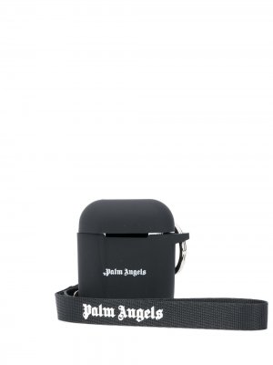 Чехол для AirPods с логотипом Palm Angels. Цвет: черный