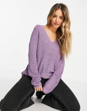 Сиреневый пуловер с длинными рукавами New Megan-Фиолетовый цвет JDY