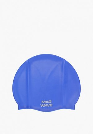 Шапочка для плавания MadWave Intensive Silicone Solid. Цвет: синий