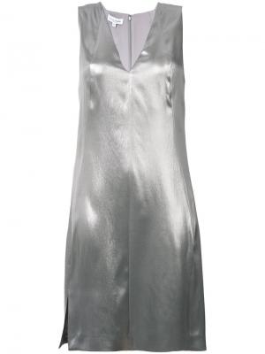 Платье с эффектом металлик Mercury Narciso Rodriguez. Цвет: серый