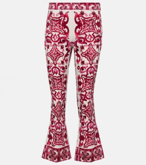 Расклешенные брюки с принтом DOLCE&GABBANA, розовый Dolce&Gabbana