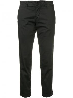 Укороченные брюки чинос Fay. Цвет: черный