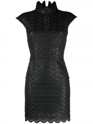 Sangallo leather mini dress Philipp Plein. Цвет: черный