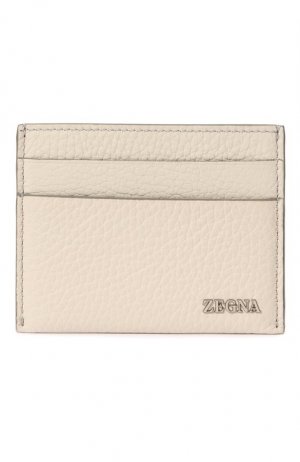 Кожаный футляр для кредитных карт Ermenegildo Zegna. Цвет: кремовый