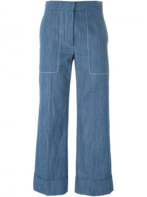 Укороченные джинсовые брюки Sonia Rykiel. Цвет: синий