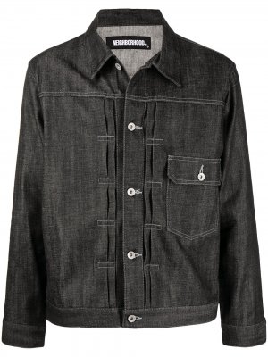 Button-up denim jacket Neighborhood. Цвет: черный
