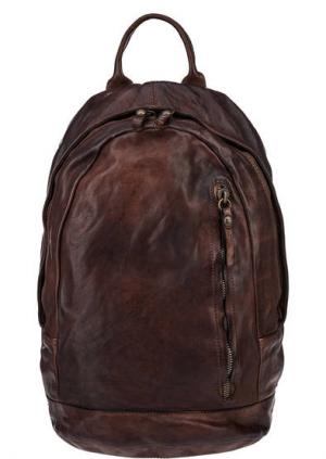 Вместительный городской рюкзак с отделением для ноутбука Campomaggi. Цвет: коричневый