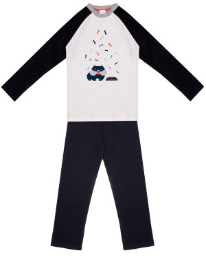 Пижама хлопковая для мальчика LA PERLA. Цвет: мультиколор