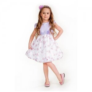 Платье, размер 7-8/122-128, фиолетовый Cascatto. Цвет: розовый