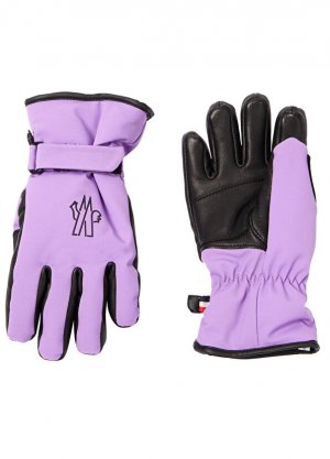 Перчатки унисекс с фиолетовым логотипом Moncler Grenoble