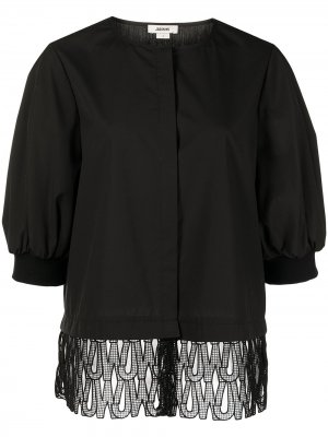 Блузка с объемными рукавами и вышивкой Jason Wu. Цвет: черный