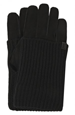 Замшевые перчатки Giorgio Armani. Цвет: чёрный