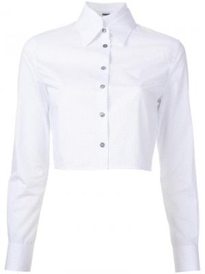 Укороченная рубашка в горошек Jourden. Цвет: белый