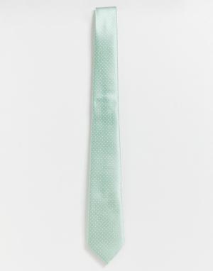 Атласный галстук мятного цвета -Зеленый Only & Sons