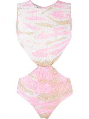 Купальник в стиле кроше Cecilia Prado. Цвет: розовый и фиолетовый