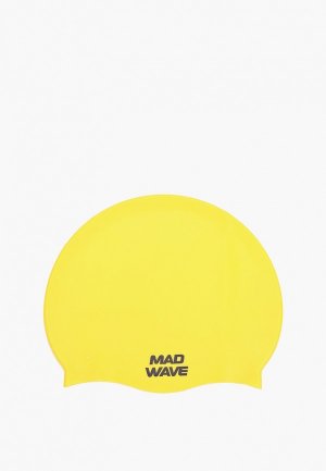 Шапочка для плавания MadWave Intensive Silicone Solid. Цвет: желтый